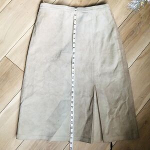 Vintage  Sheepskin Leather Size 10 Pencil Skirt Work Or Country Concert Attire